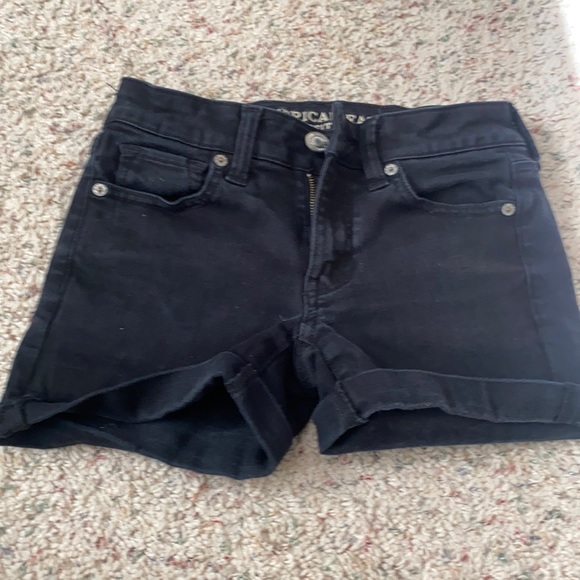 American Eagle Outfitters Pants - Black Denim Midi Short